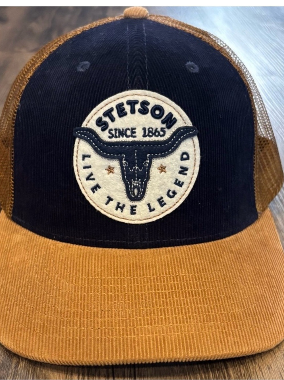 Stetson Navy & Brown 'Live The Legend' Patch Trucker Hat
